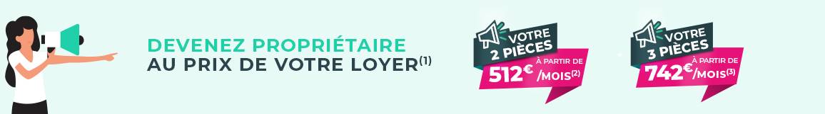 Devenez propriétaire au prix de votre loyer - TVA réduite à 5,5%