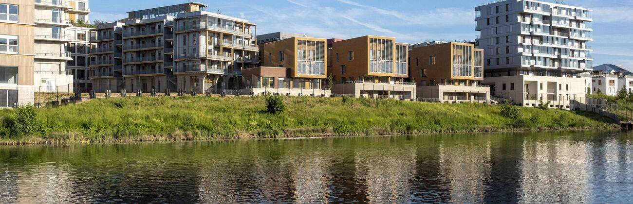  L'Île en Seine, un programme immobilier mixte, bâti en co-promotion avec Legendre, à L'Île-Saint-Denis.