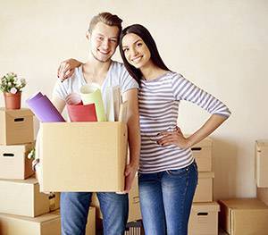 carton emmenagement couple